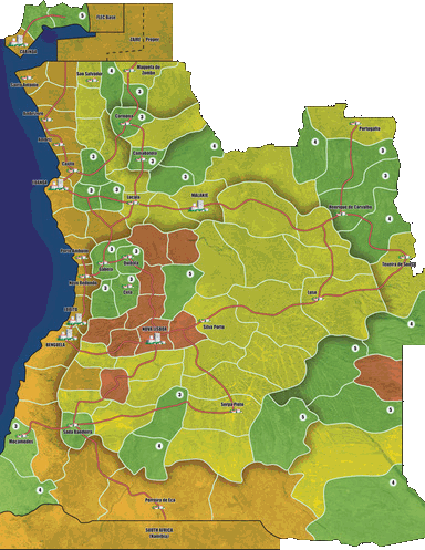 area map of Angola