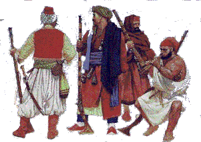 Zouaves of the Maghreb - many French regiments were uniformed similarily as a result of Frances extensive wars in North Africa