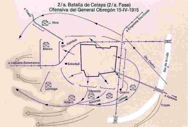 Villas battle at Celaya 1915 - phase four