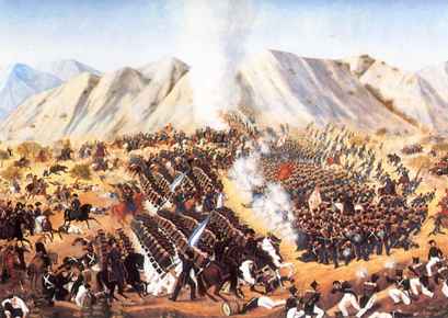 Argentine regiments advance at Churubusc