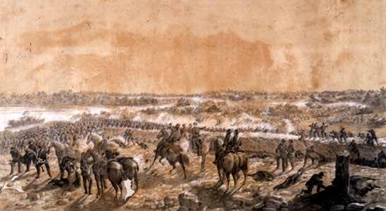 Brasilian attack on the Curuçu barriers