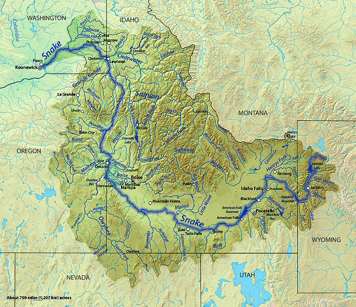 the Snake River country in Idaho