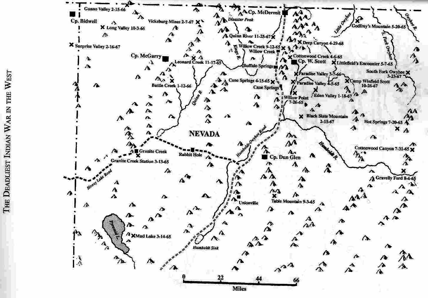 Indian fights in Nevada