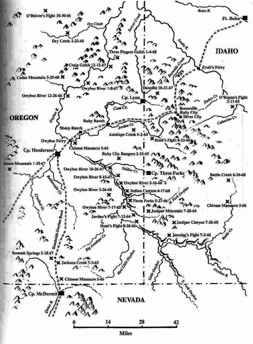 Indian fights in eastern Oregon