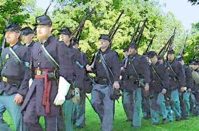 Federal infantry on the march
