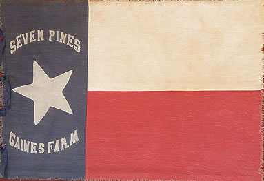 actual banner carried by Hoods Texas Brigade