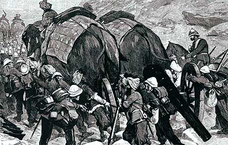 elephant drawn battery 1878