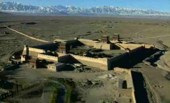 Chinese fort on the edge of the Mongolian deserts