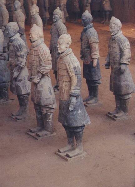 the terracotta warriors found in the grave of the first Emperor