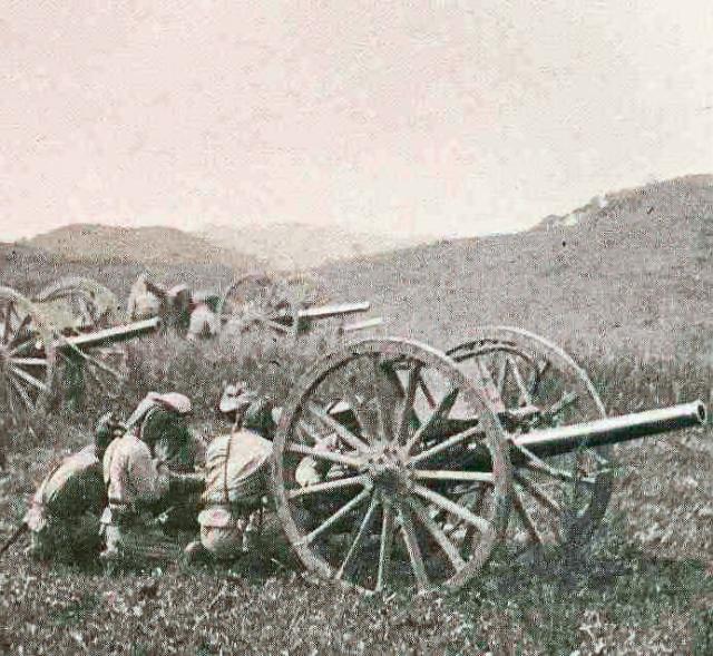 Japanese 75mm battery in Manchuria 1904-5