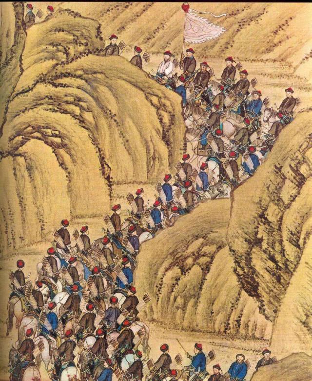 Chinese mounted archers in Manchuria circa 1750