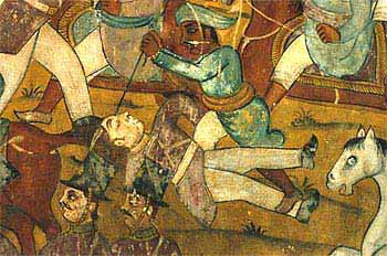 cavalr;y attack sepoys at Polliliur 1780
