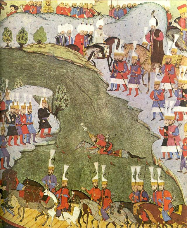 Janissaries cross the Drava River