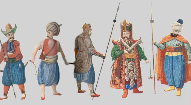 Janissary general and troops