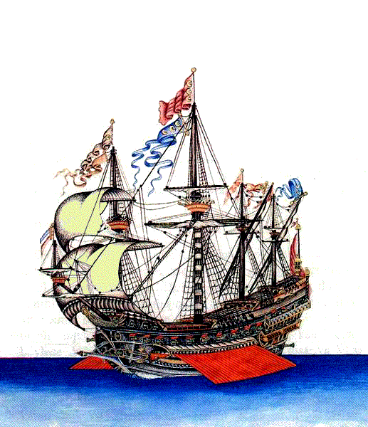 the Ottoman flagship at the Battle of Zonchio