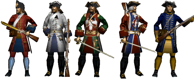 Russian troops early C18