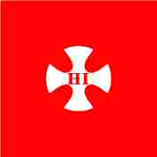 Montenegrin standard 1912 showing the royal initials 