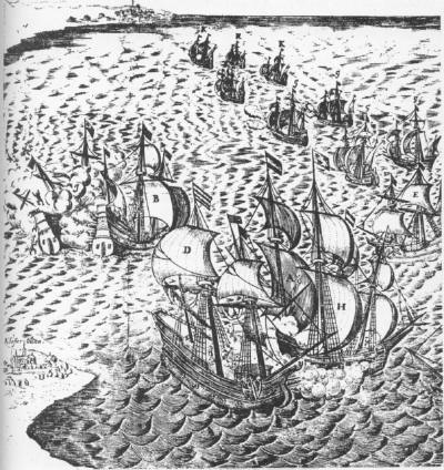 sea battle nr Danzig 1627