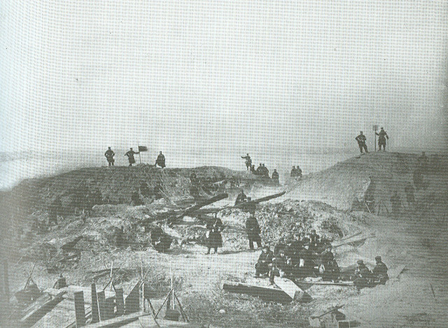 the captured redoubt 2 at Dybboel 1864