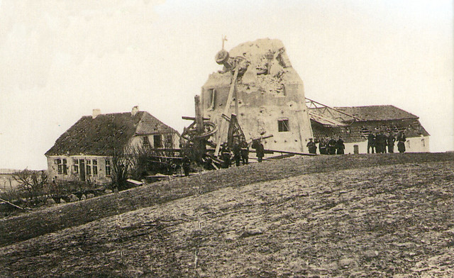 the windmill overlooking the Dybboel redoubts after the bombardment