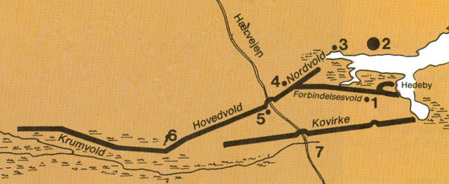 the DANNEVIRKE - a Viking defensive wall now in north Germany - but covering the then very wealthy trading town of Hedeby