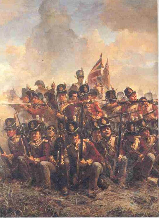 Brit infantry square at Waterloo 1815