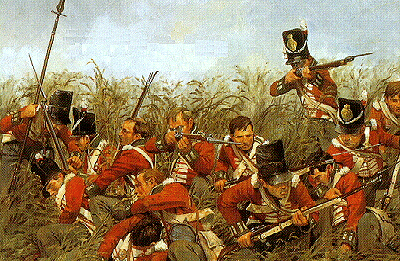 Lincolnshire regt in a cornfield around 1815