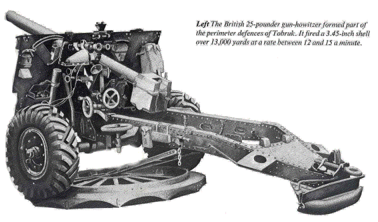 The 25 pounder gun played a pivotal role in the Western Desert, often as an AT gun firing over open sights