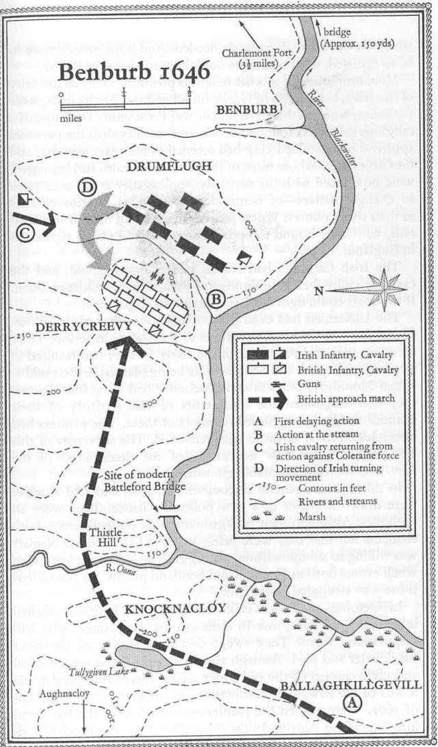 map of Benburb 1646