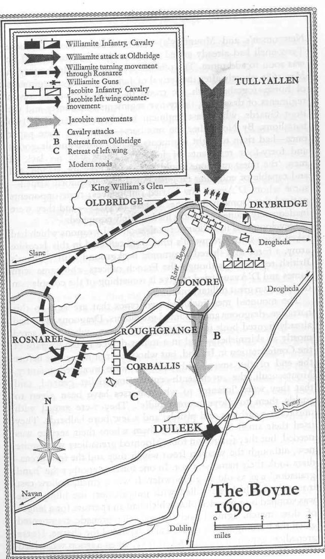 map of the Boyne 1690