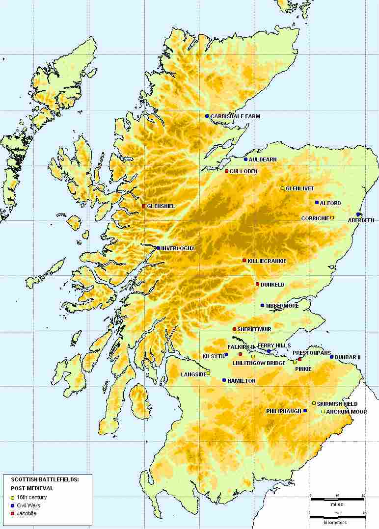 Double click and expand for Scottish battles after 1500AD