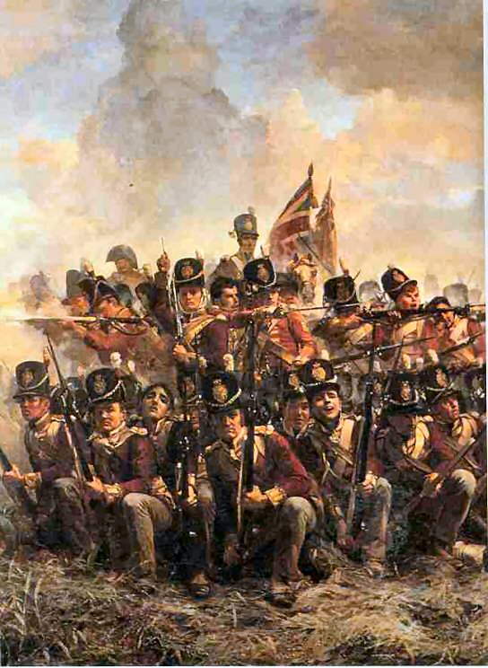 Brit infantry square at Waterloo 1815