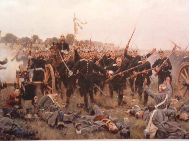 Hessian troops charge
