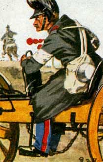 Austrian limber of 1866 showing the yellow painted artillery equipment