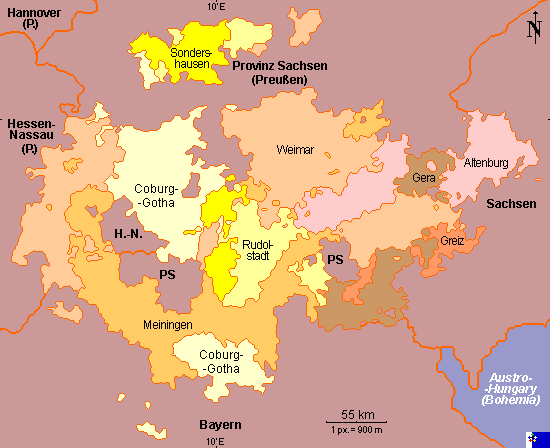 the Saxon Duchies of Thuringia and Franconia