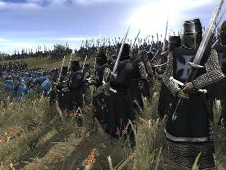 Teutonic knights dismounted in a still from the game MEDIAEVAL TOTAL WAR