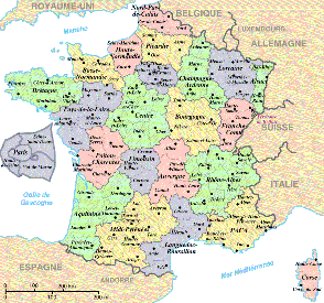 France - regions used in the battle database