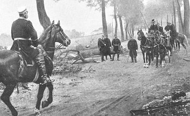Bismarck approaches Napoleon III's carriage 1871