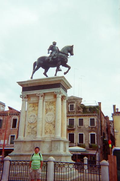 Venetian warrior on the quayside at San Marco