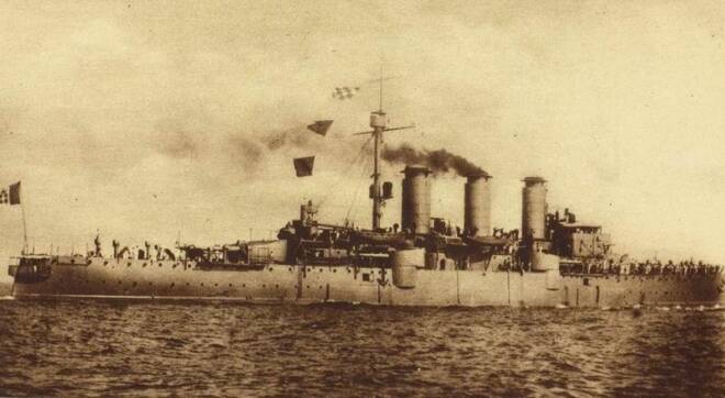 armoured cruiser AMALFI sunk in 1915