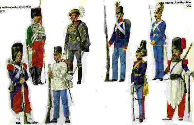 Uniforms of the 1859 war over Lombardy