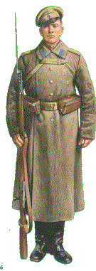 infantry in winter uniform