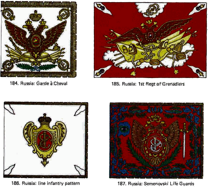 Russian flags of the 7 Years War