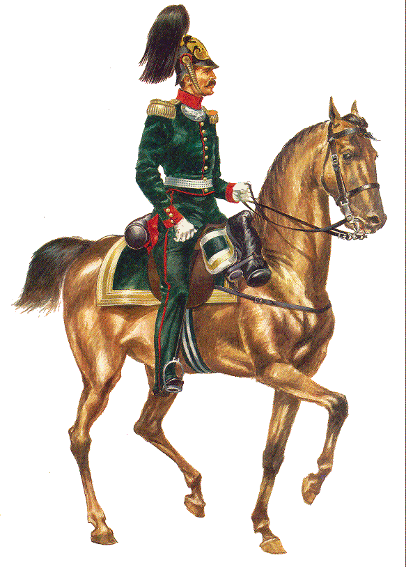 Mounted Russian officer of a Grenadier regt